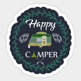 Happy Camper , Happy Camping Gift Sticker